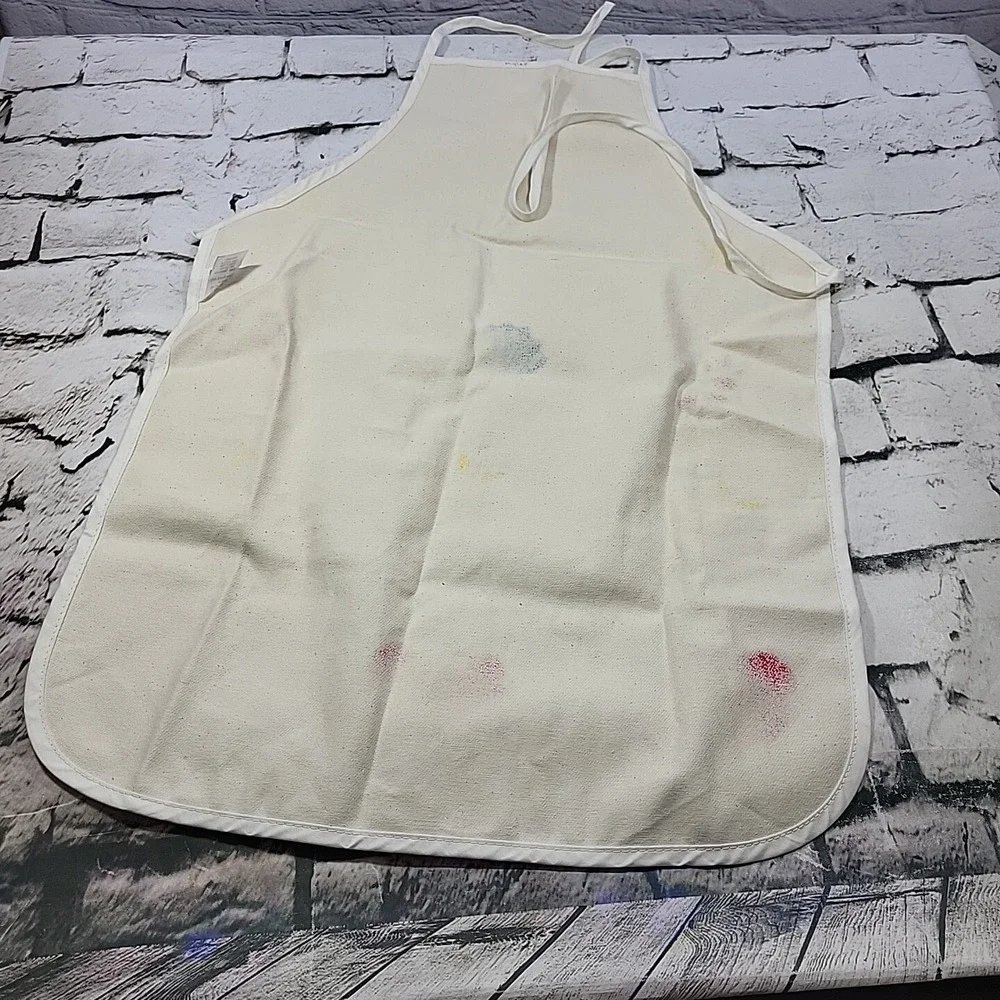Kids Art Smock Paint Apron Stars Hearts Crafts Canvas Daycare School